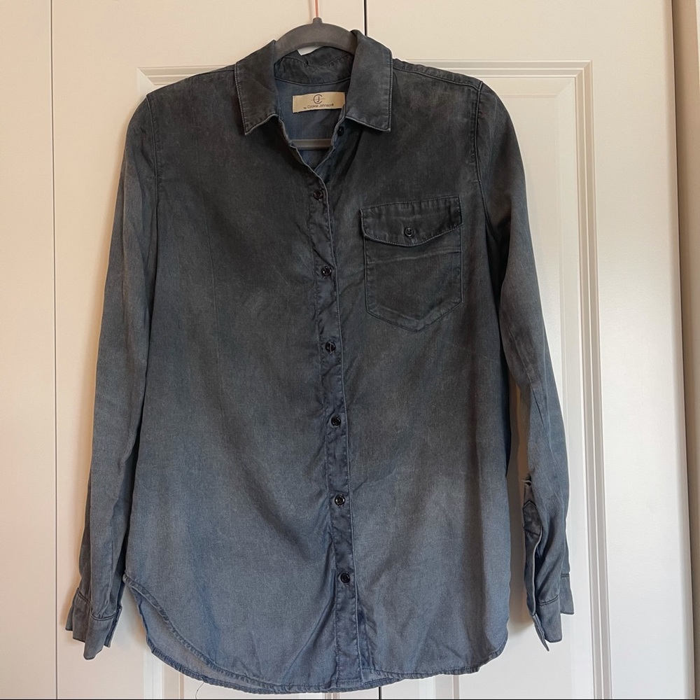 CJ by Cookie Johnson Ombre chambray button down
